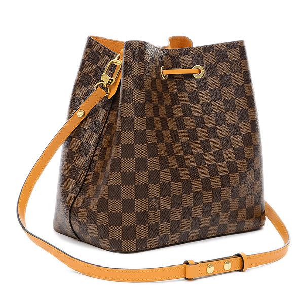 LV NéoNoé Bag Damier Ebene Safran