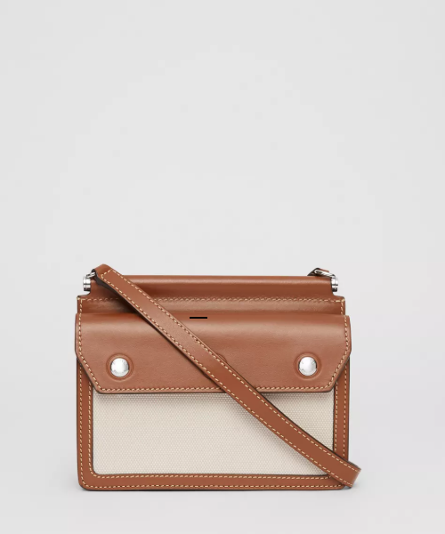 Burberry Mini Horseferry Print Title Bag With Pocket Detail Brown