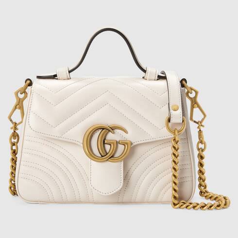 Gucci GG Marmont Small Top Handle Bag White Gucci