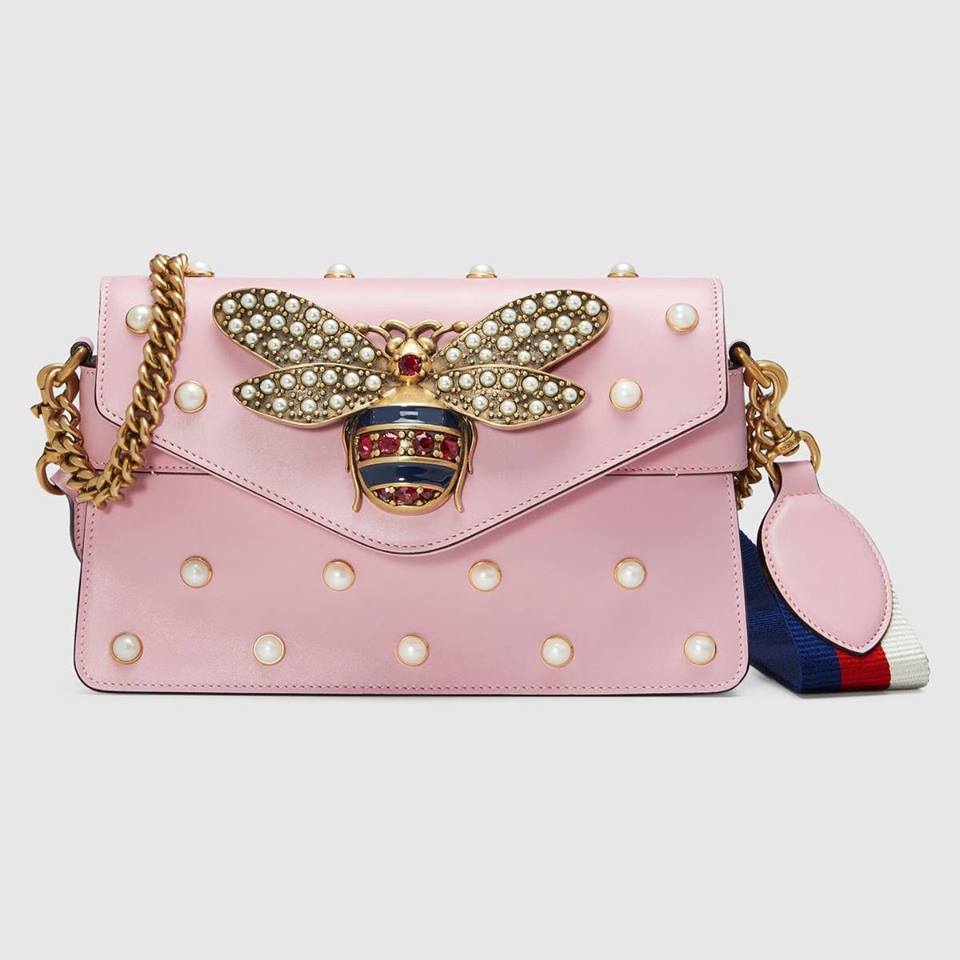Gucci Broadway Leather Mini Bag Light Pink