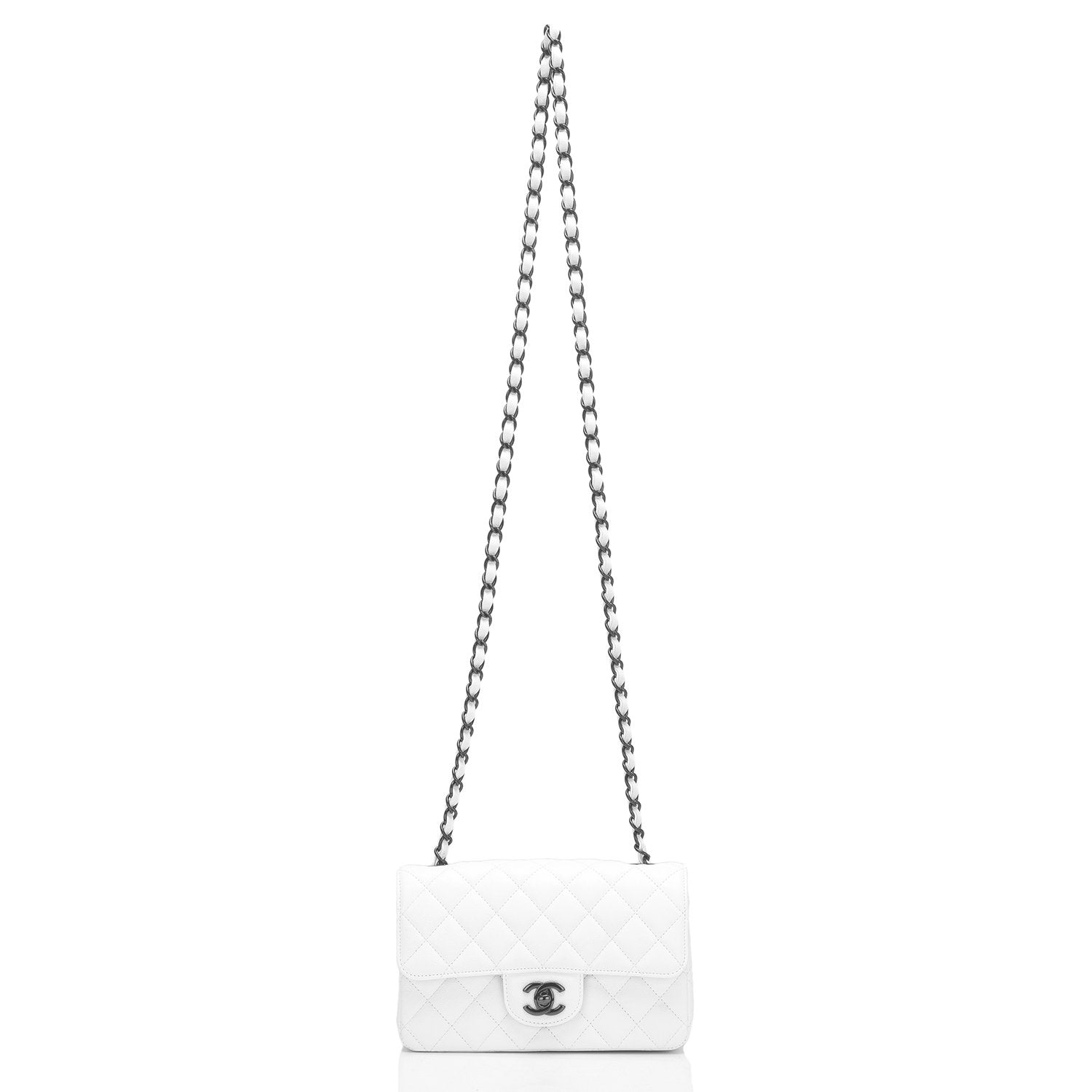 Chanel Mini Classic Rectangle Flap Bag White