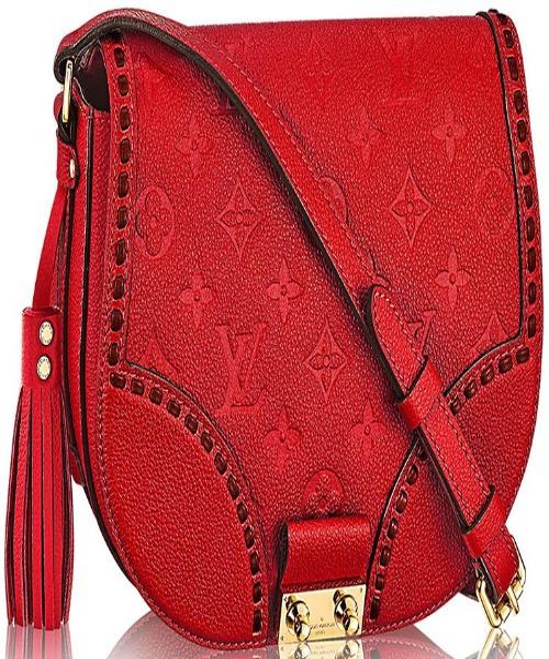 LV Junot Monogram Empreinte Leather Cerise