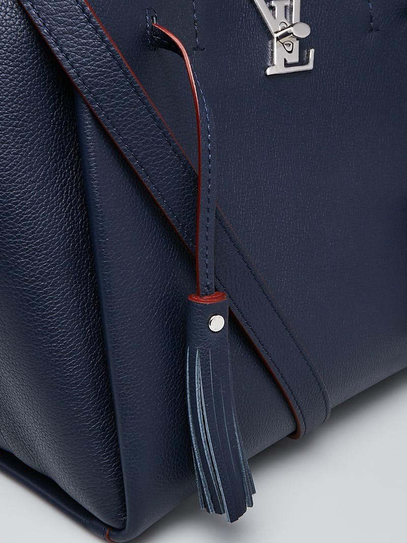 LV Lockmeto Handbag Luxury Leather Marine Rouge