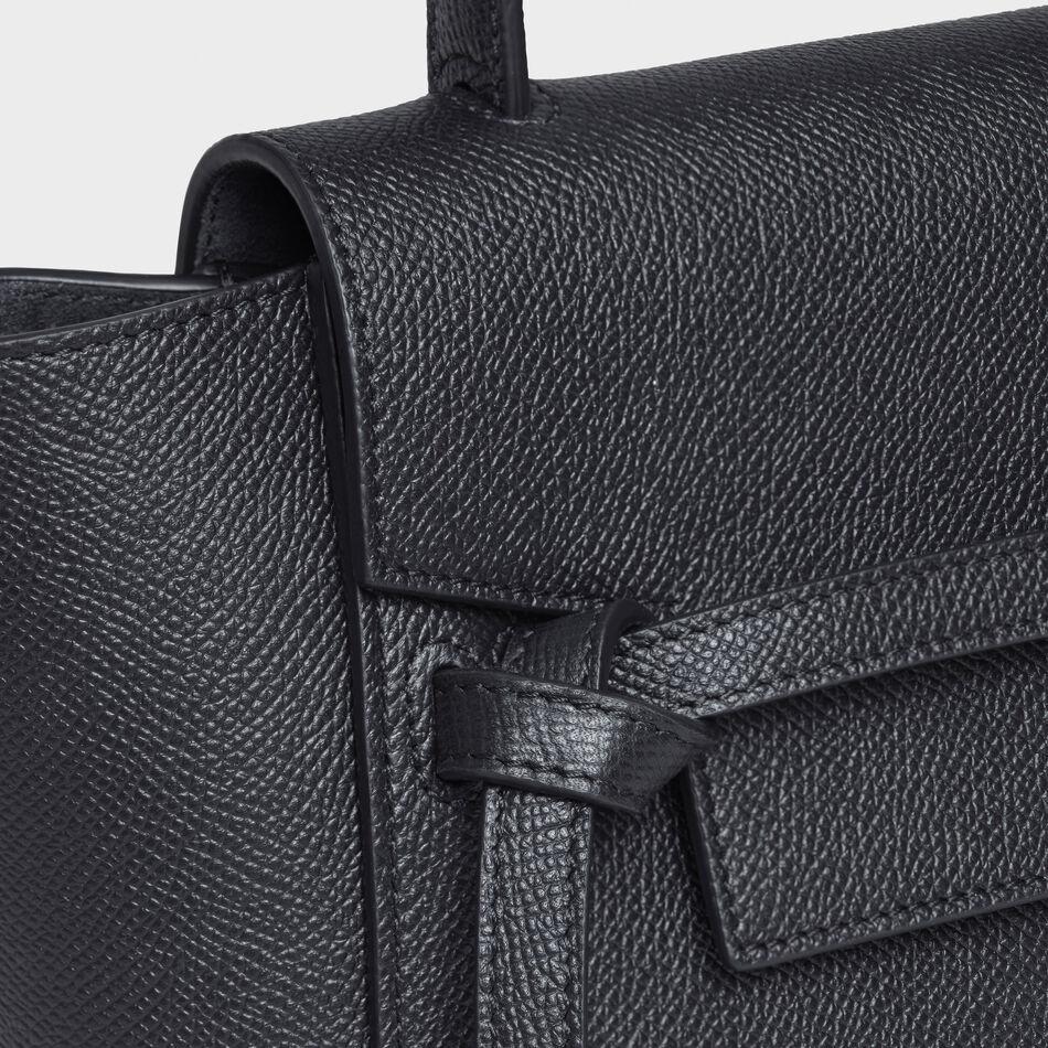Celine Nano Belt Bag In Grained Calfskin Black