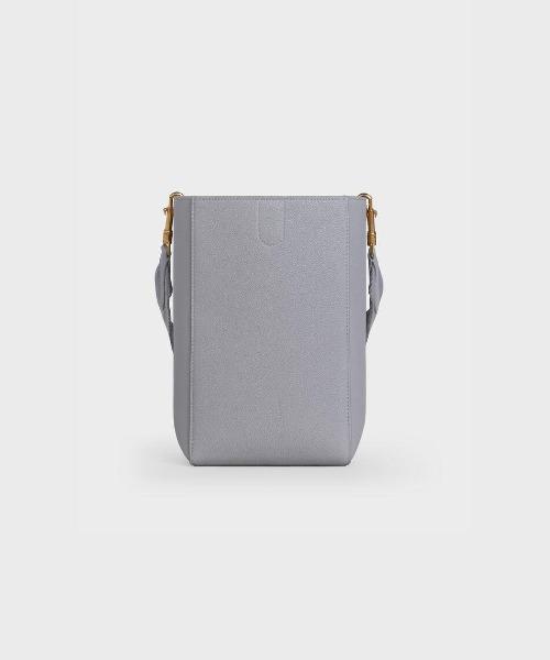 Celine Sangle Small Bucket Bag In Soft Grained Calfskin Grey