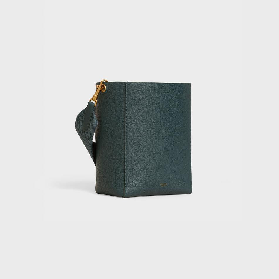Celine Sangle Bucket Bag In Soft Grained Calfskin Amazone