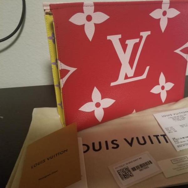 LV Toilet Pouch XL Monogram Rouge