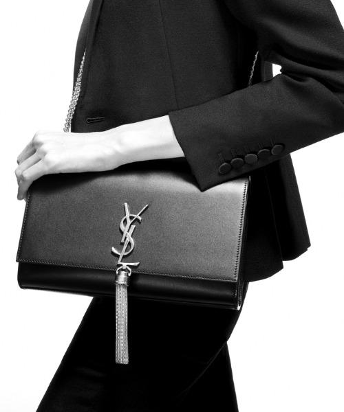 Saint Laurent Kate Chain Wallet With Tassel