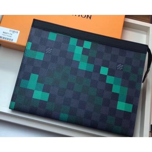 LV Pochette Voyage MM Pixel Monogram Green