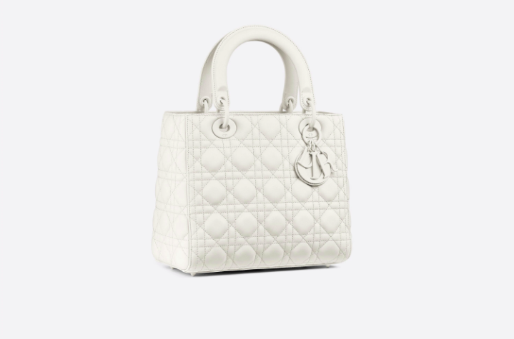 Lady Dior Ultra-Matte Medium Bag White