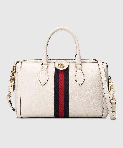 Gucci Ophidia Medium Top Handle Bag White
