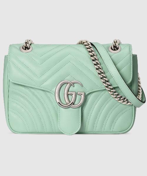 Gucci GG Marmont Small Shoulder Bag Pastel Green