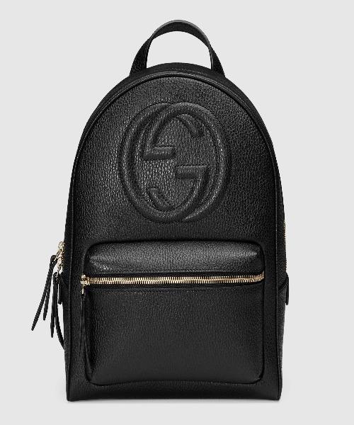 Gucci Soho Leather Chain Backpack Black