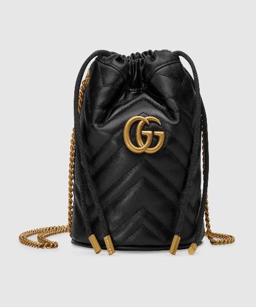 Gucci GG Marmont Mini Bucket Bag Black