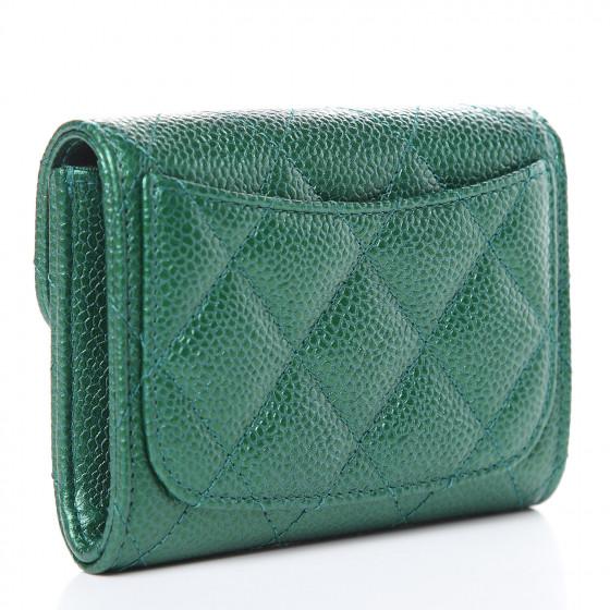 Chanel Boy Small Flap Wallet Green