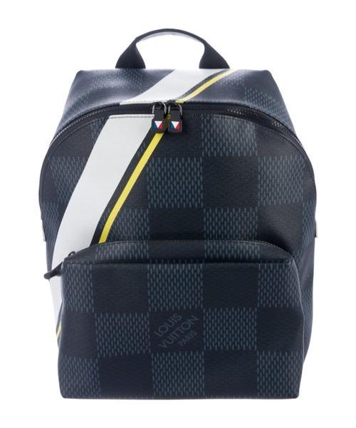 LV Apollo Backpack Damier Cobalt Canvas Yellow