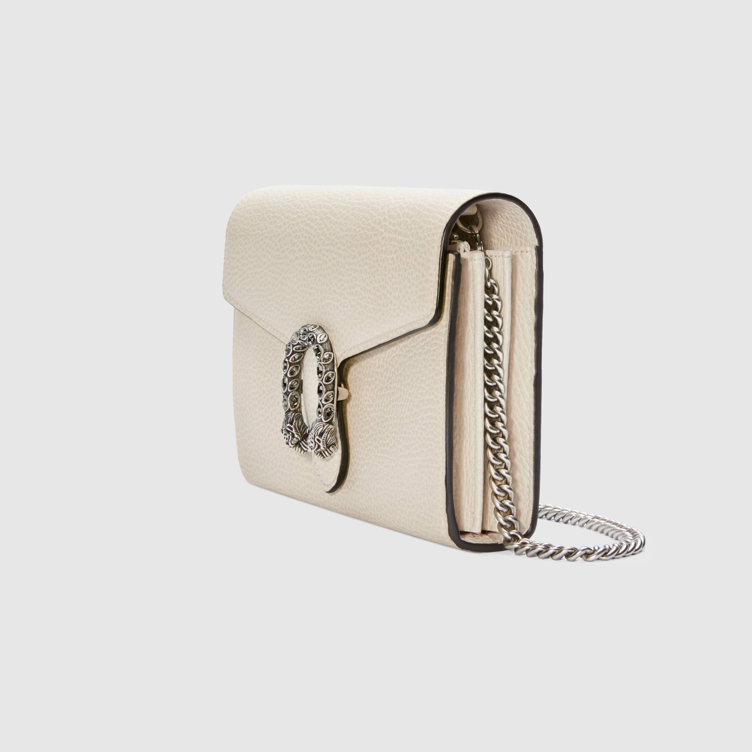 Gucci Dionysus Mini Leather Chain Bag White