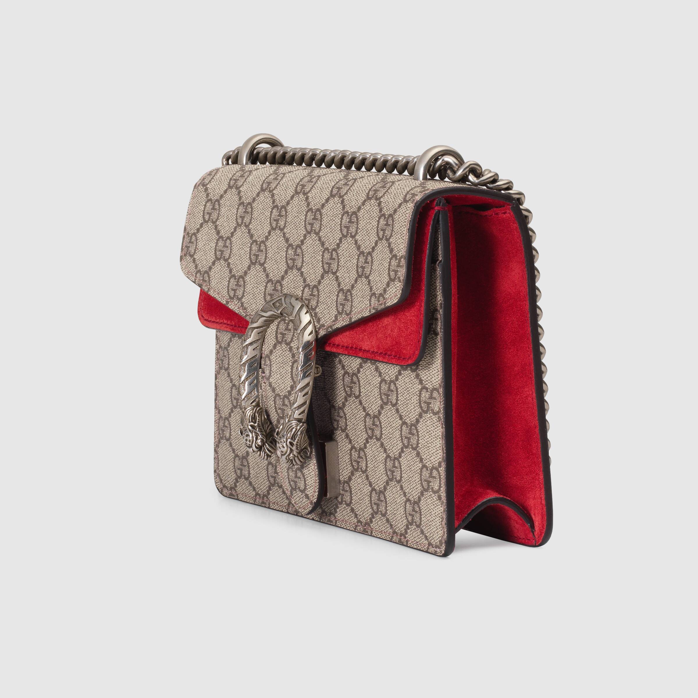 Gucci Dionysus GG Supreme Mini Bag Beige Red