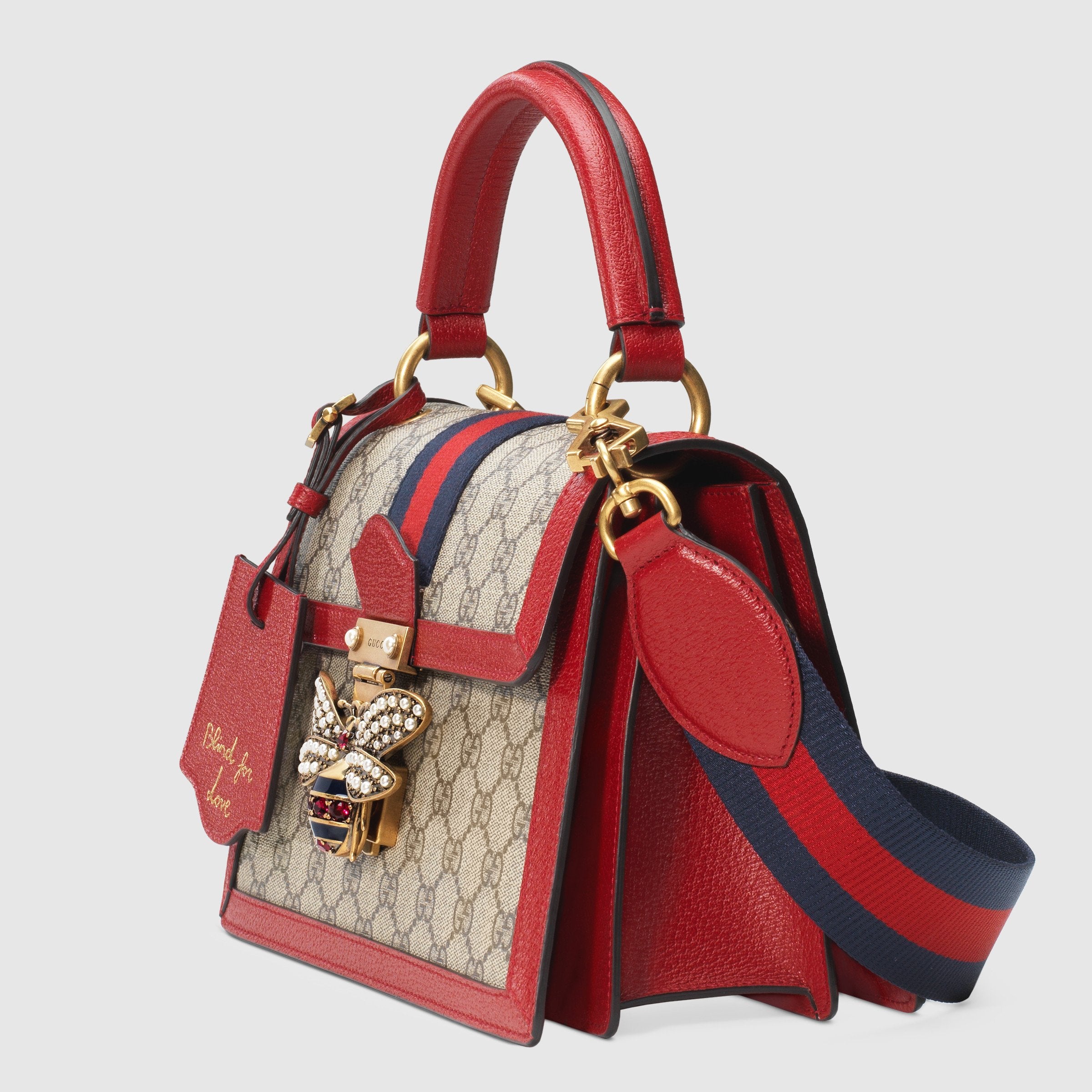 Gucci Queen Margaret GG Small Top Handle Bag Red
