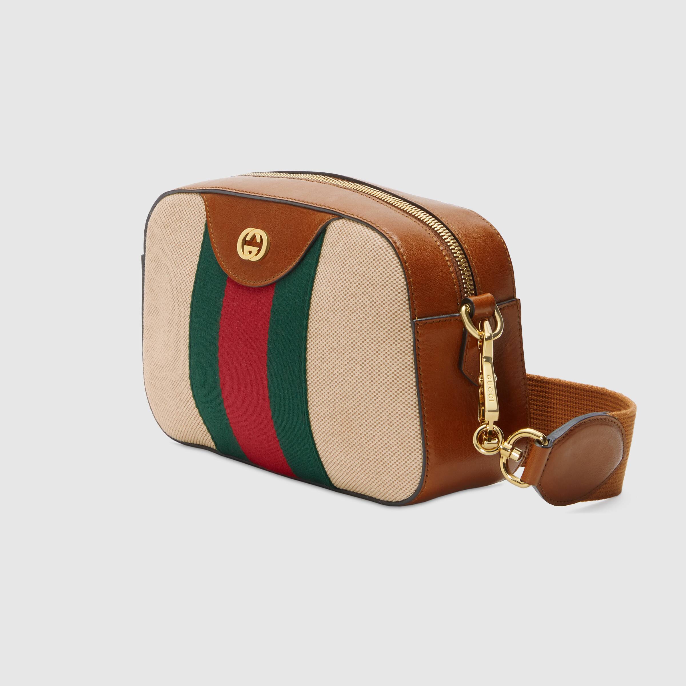 Gucci Vintage Canvas Shoulder Bag