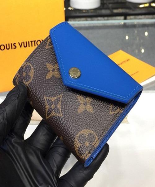 LV Zoé Wallet Monogram Bleu Jean colored leather