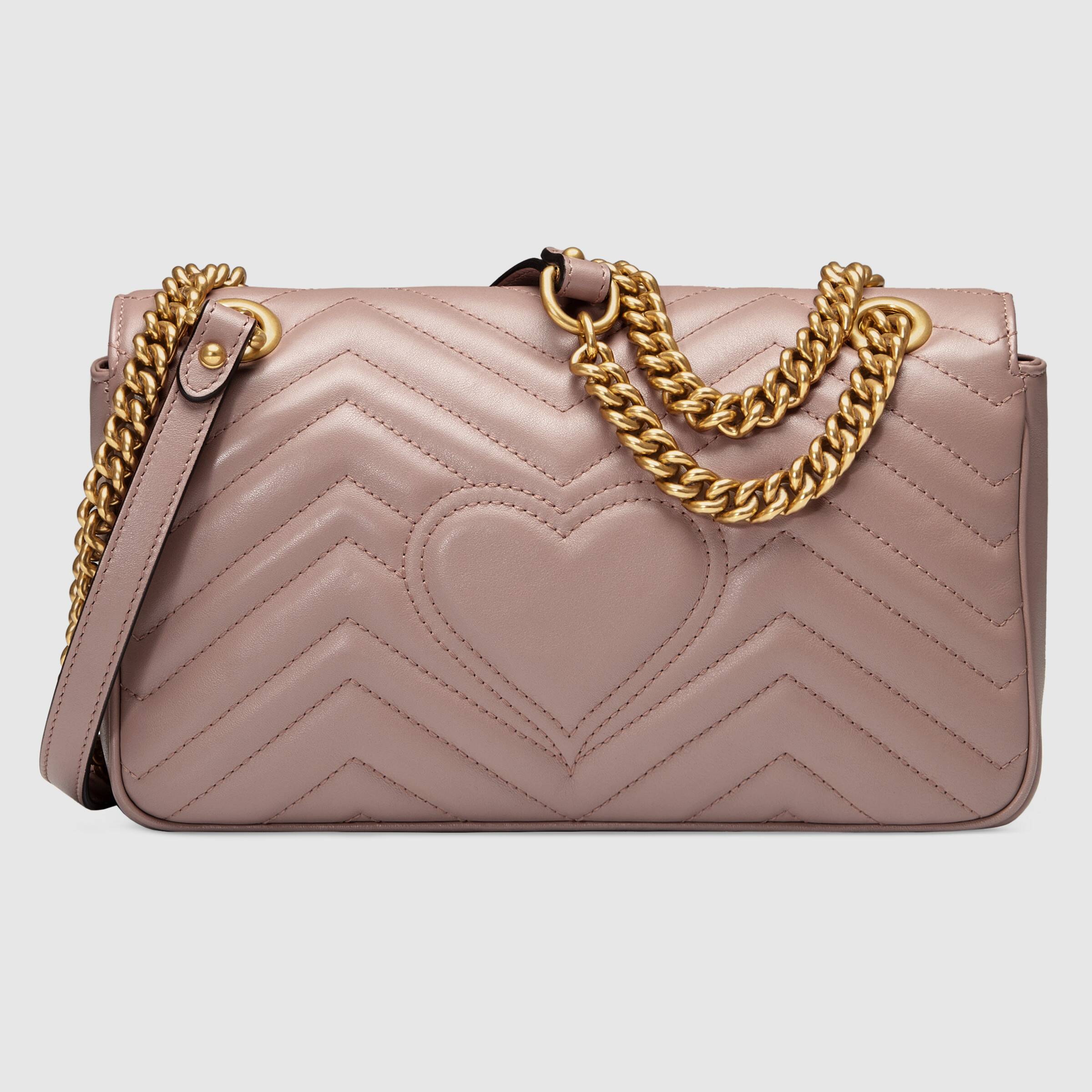 Gucci GG Marmont Medium Matelasse Shoulder Bag Dusty Pink