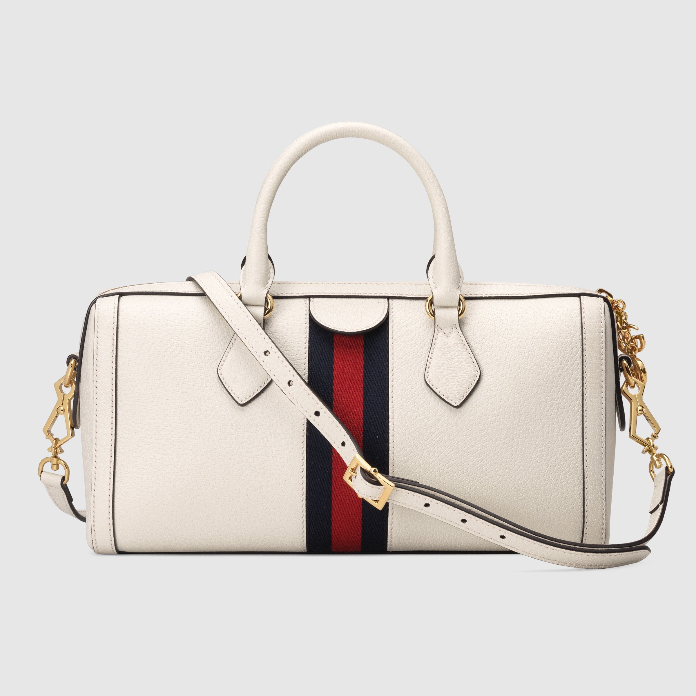 Gucci Ophidia Medium Top Handle Bag White