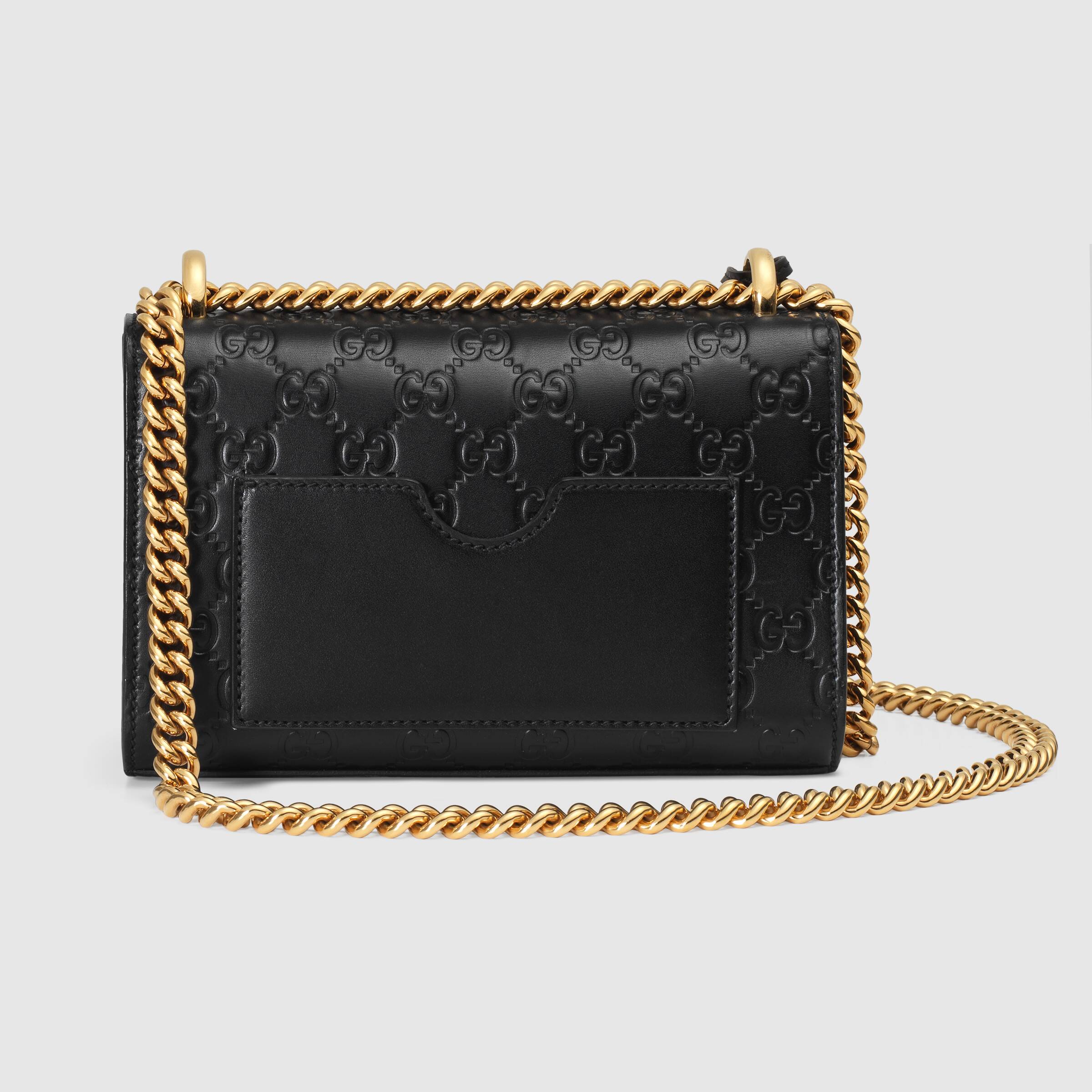 Gucci Padlock Small Signature Shoulder Bag Black