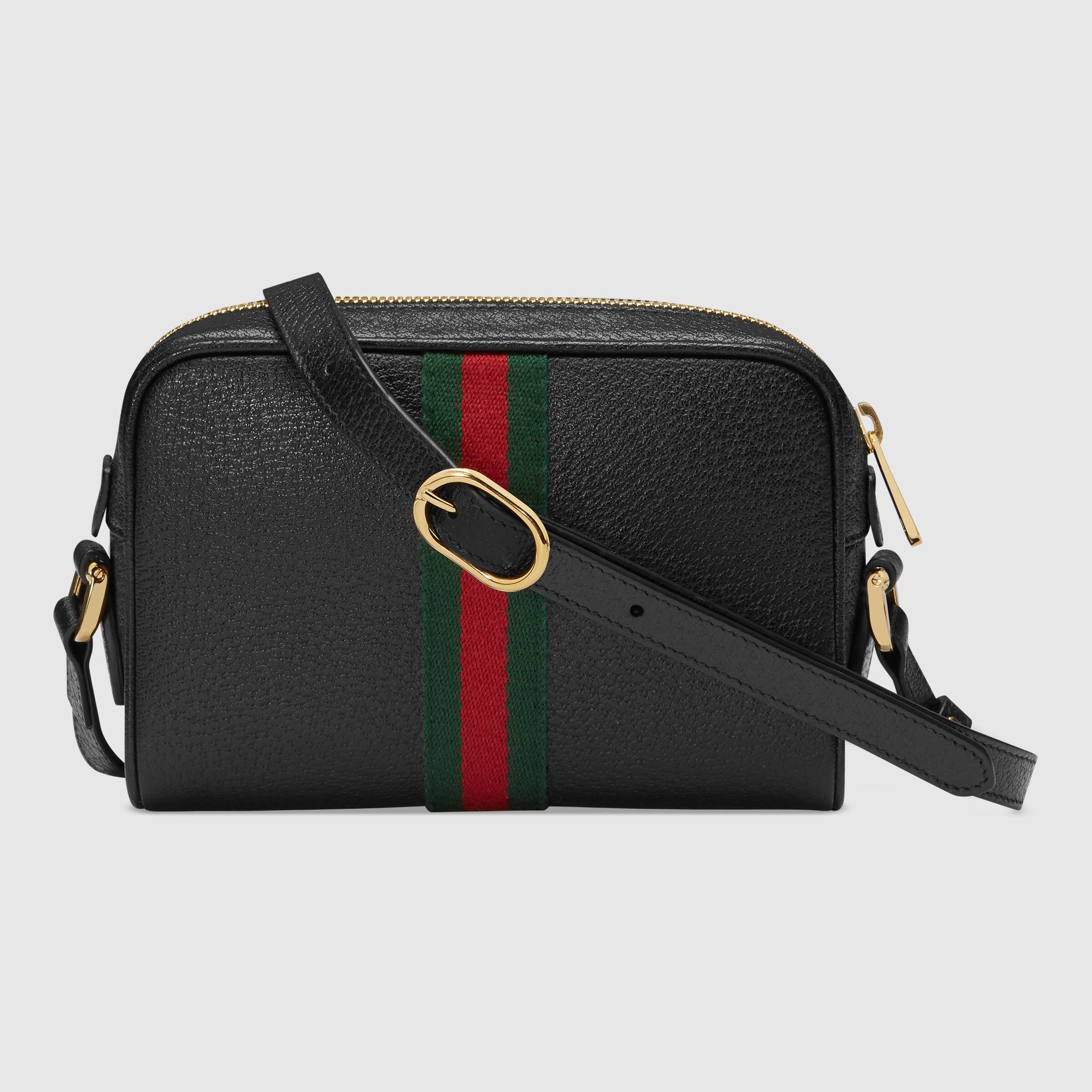 Gucci Ophidia Burgundy Leather Small Belt Bag