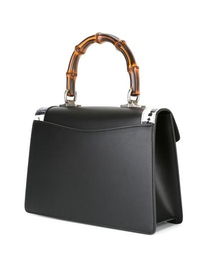 Gucci Lilith Leather Top Handle Bag Black
