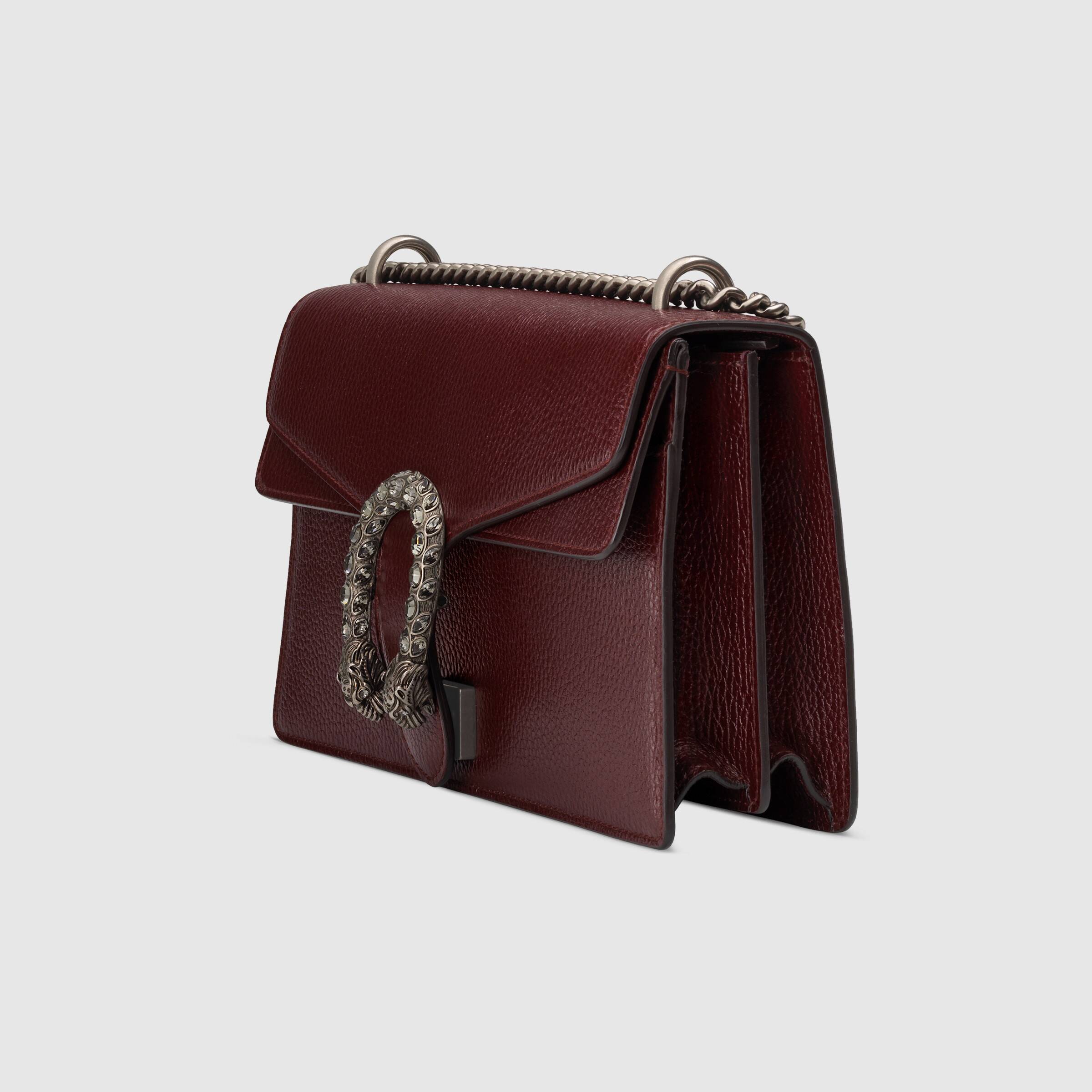 Gucci Dionysus Small Shoulder Bag Burgundy Leather