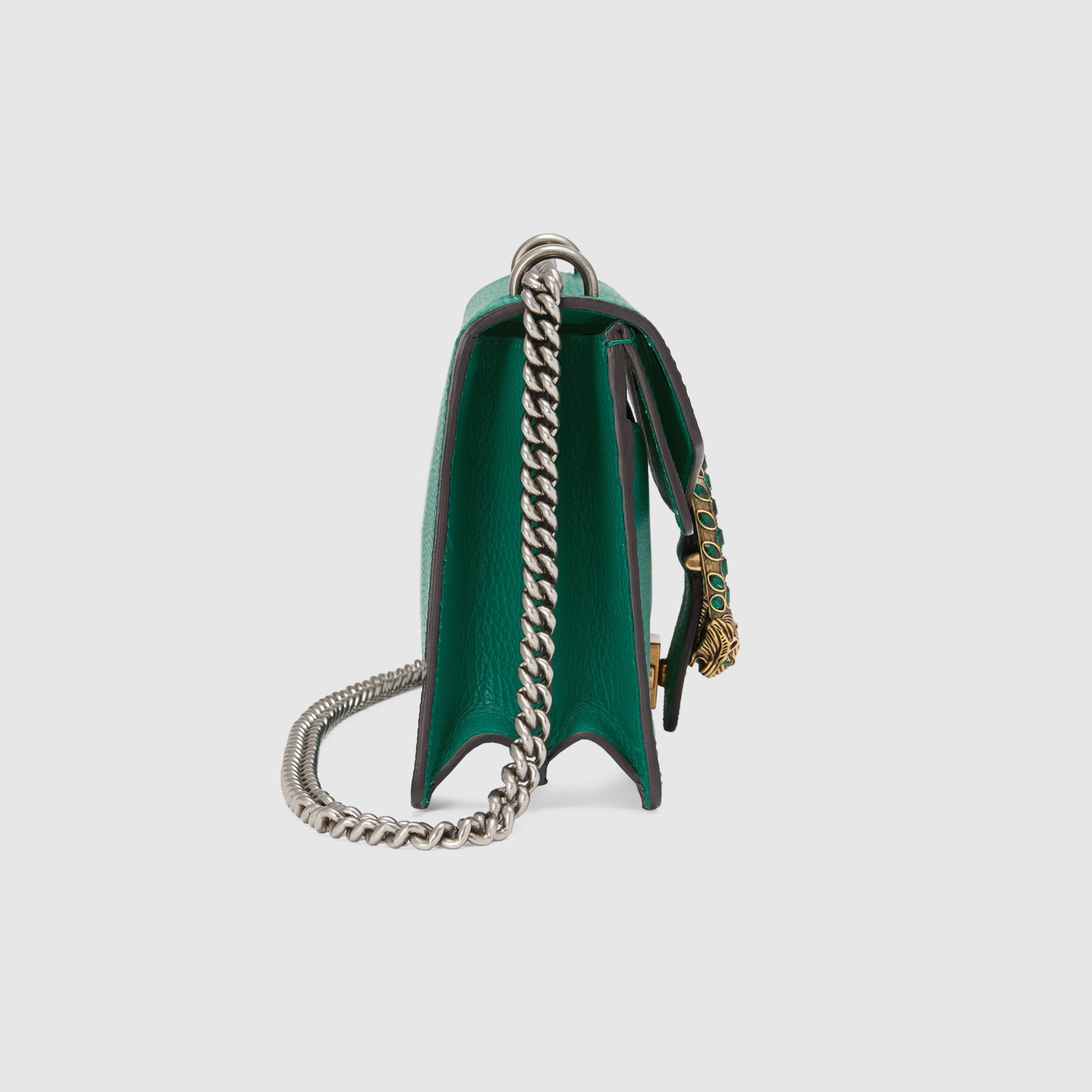 Gucci Dionysus Small Shoulder Bag Green Leather