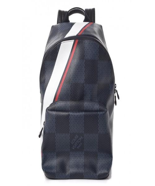 LV Apollo Backpack Damier Cobalt Canvas Red