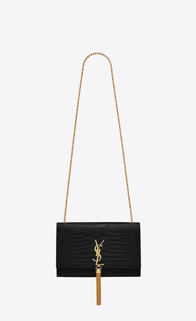 Saint Laurent Kate Chain Wallet With Tassel