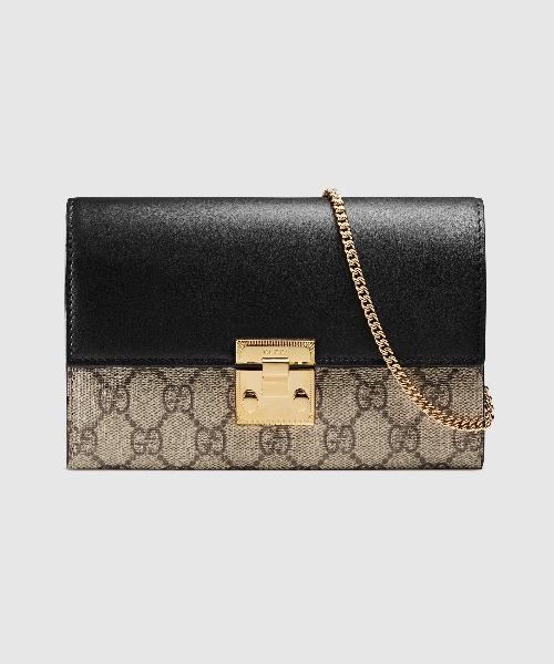 Gucci GG Padlock Continental Wallet Beige/Ebony