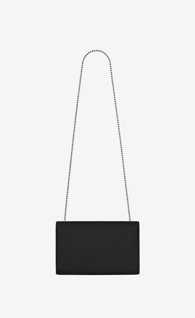 Saint Laurent Kate Medium In Grain De Poudre Embossed Leather Black