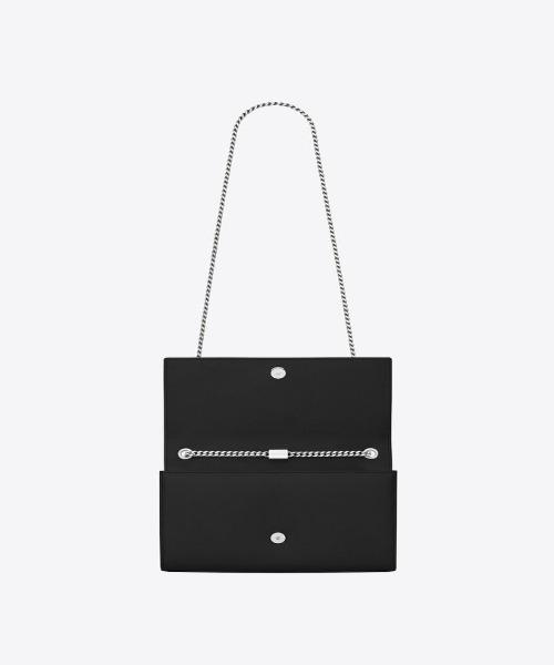 Saint Laurent Kate Medium In Grain De Poudre Embossed Leather Black