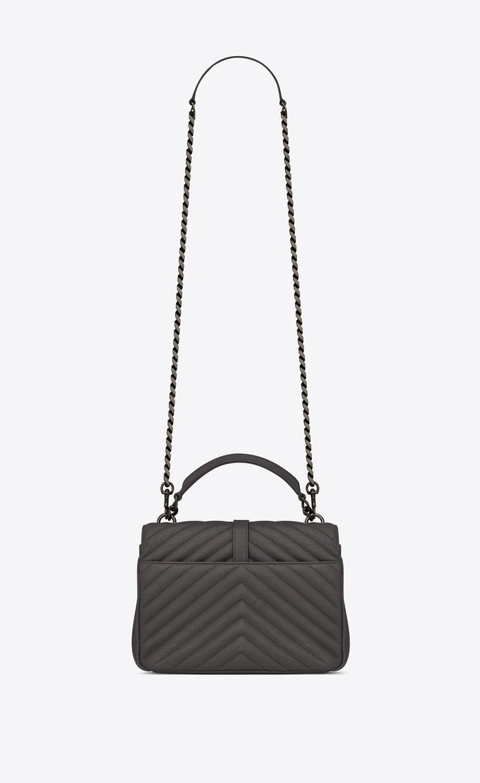 Saint Laurent Classic Medium College Monogram Black Gold-Toned