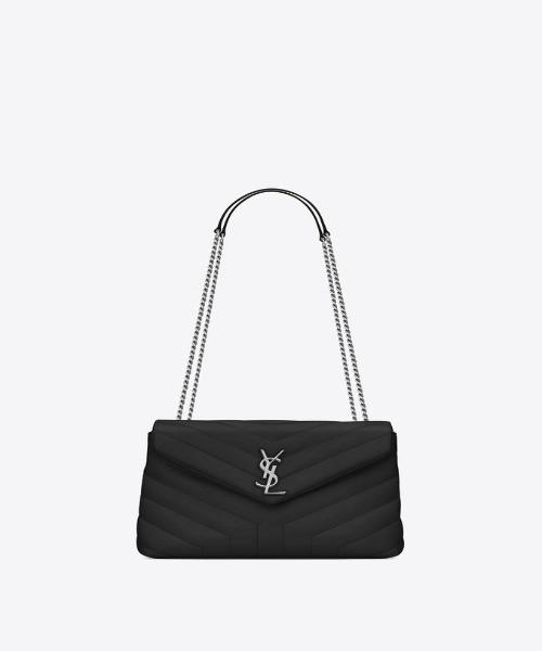 Saint Laurent LouLou Medium in Metelasse “Y” Leather Black