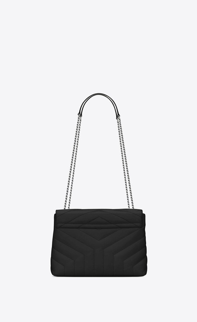 Saint Laurent LouLou Medium in Metelasse “Y” Leather Black