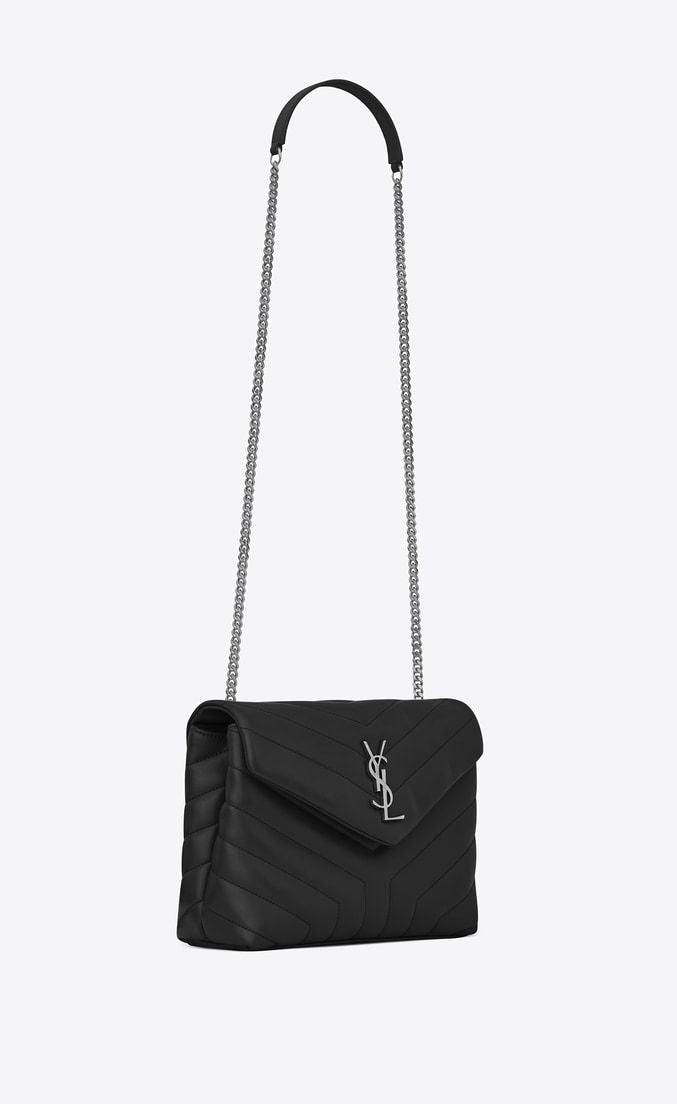 Saint Laurent LouLou Medium in Metelasse “Y” Leather Black