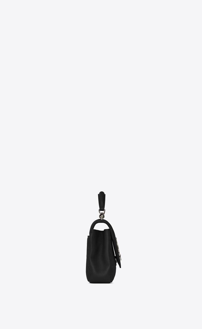 Saint Laurent Classic Medium College Monogram Black Silver-Toned