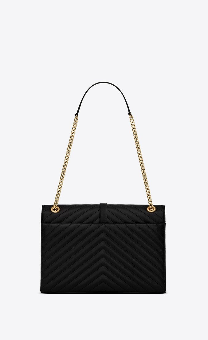 Saint Laurent Large Envelope Chain Bag Black