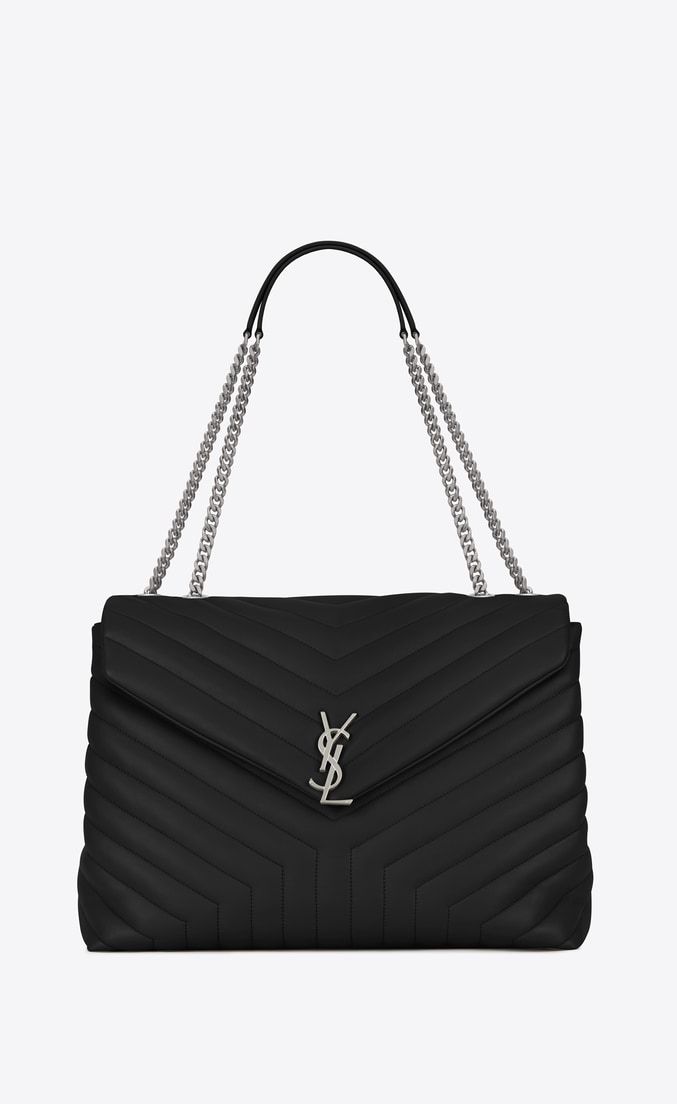 Saint Laurent Large Loulou Shopping Bag Black