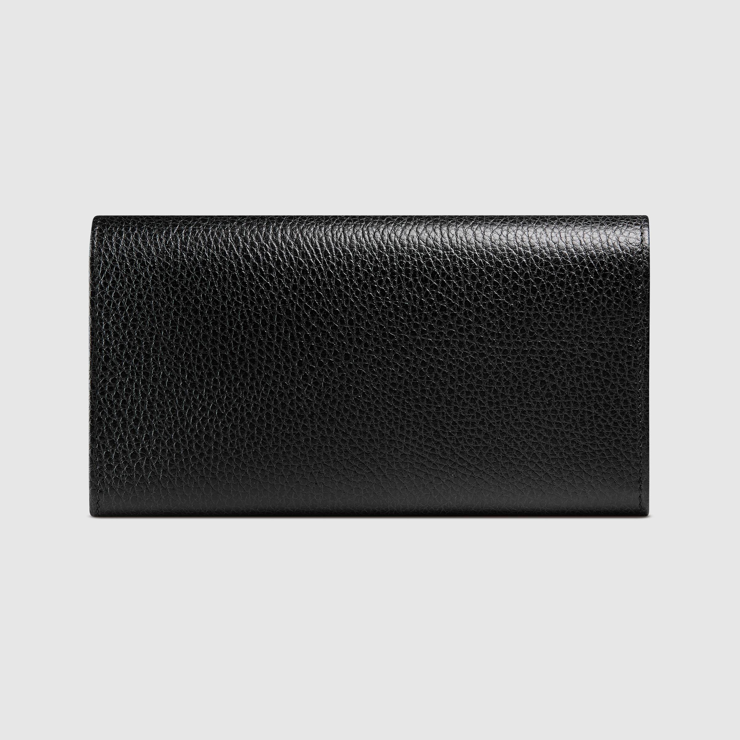 Gucci GG Leather Continental Wallet Black