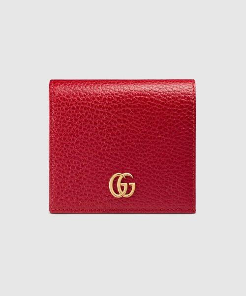 Gucci GG Leather Card Case Red