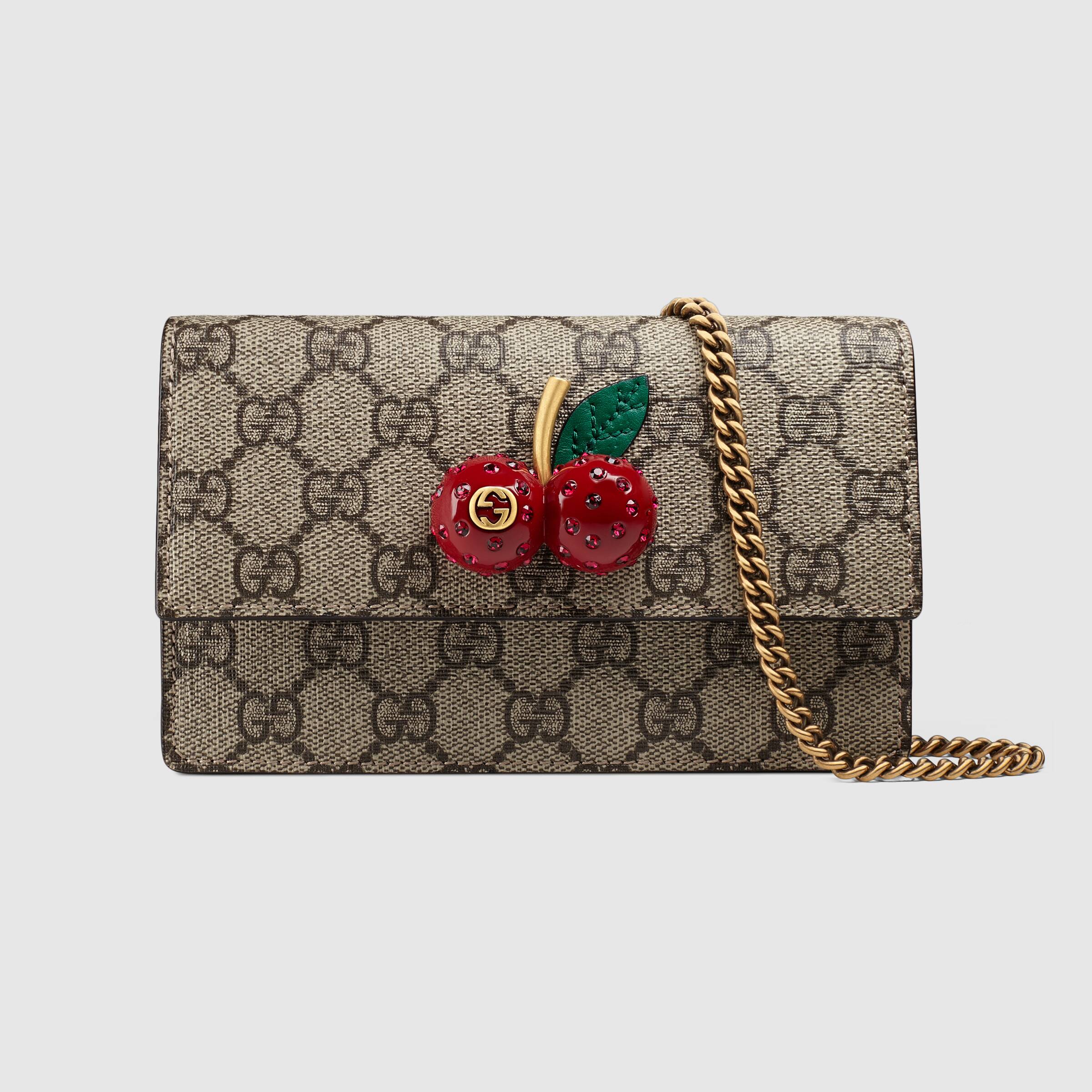 Gucci GG Supreme Mini Bag with Cherries