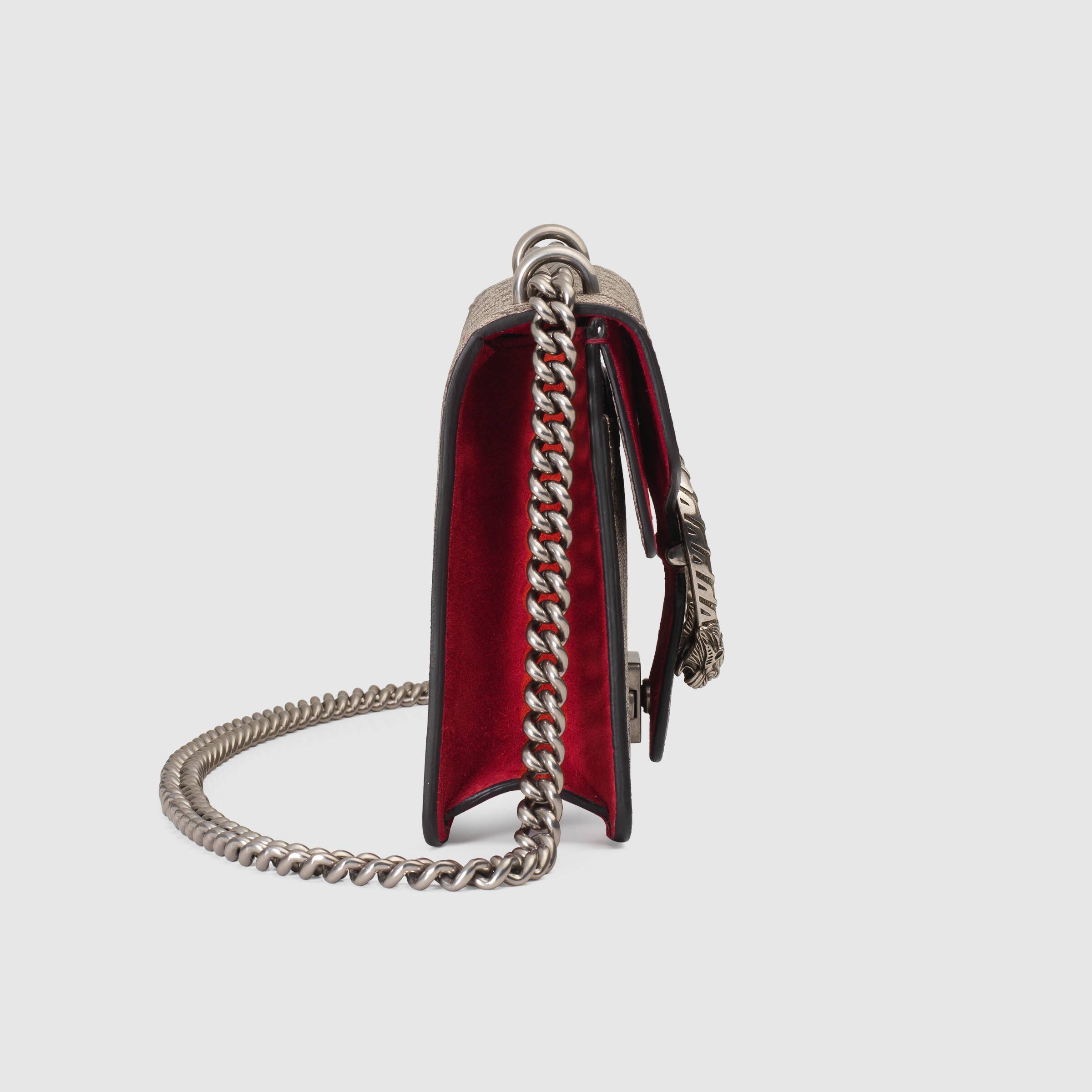 Gucci Dionysus GG Supreme Mini Bag Beige Red