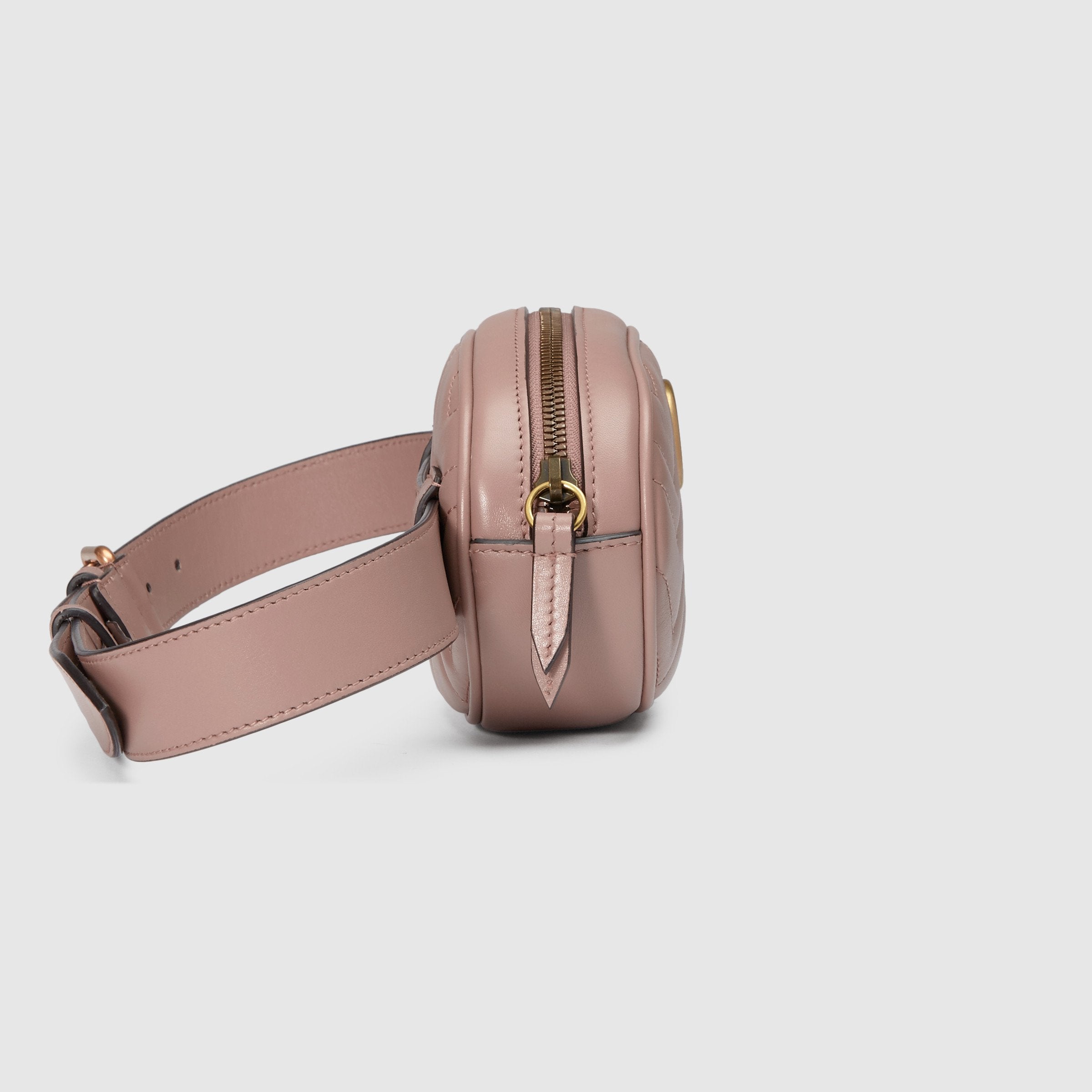 Gucci GG Marmont Matelassé Leather Belt Bag Pink