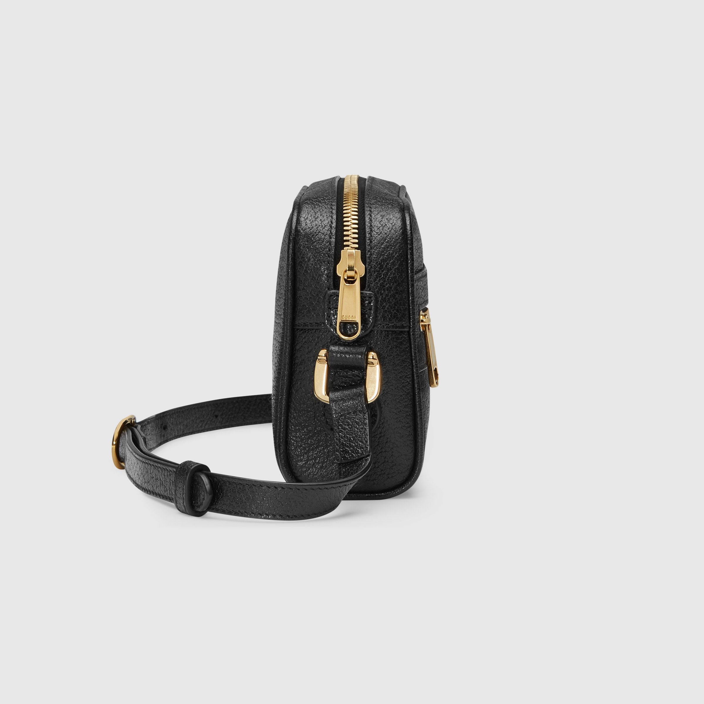 Gucci Ophidia Leather Mini Bag Black